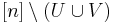 [n]\setminus(U\cup V)